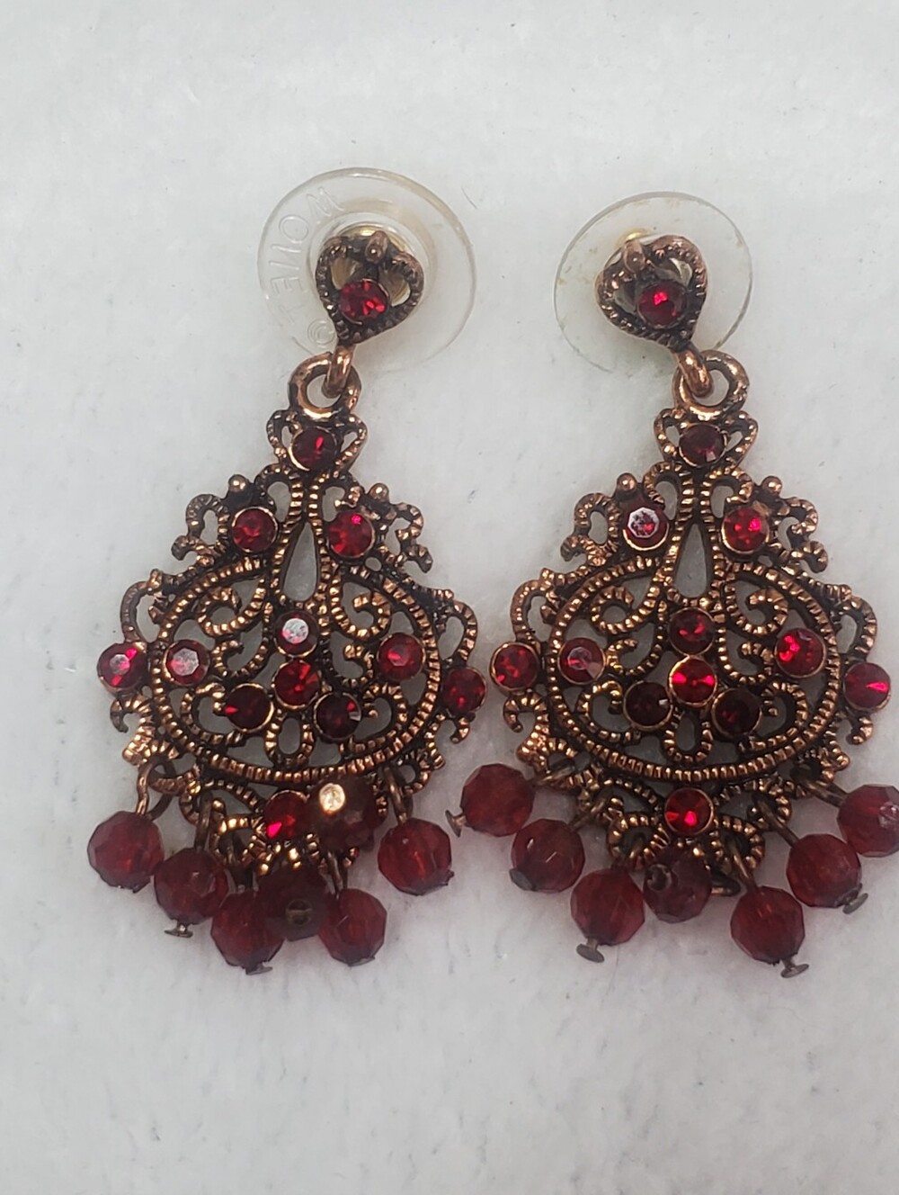 Vintage-style chandelier dangle earrings